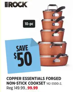 Canadian Tire THE ROCK COPPER ESSENTIALS FORGED NON-STICK COOKSET offer