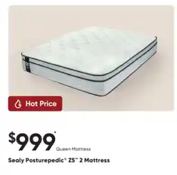 Sleep Country Sealy Posturepedic Z5 2 Mattress Queen offer