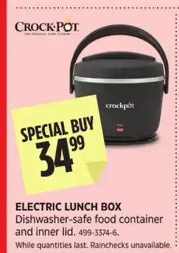 Canadian Tire CROCK-POT ELECTRIC LUNCH BOX offer