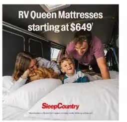 Sleep Country RV Queen Mattresses offer