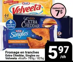 Pasquier Fromage en tranches Extra Cheddar, Singles ou Velveeta Kraft offer