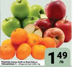Pasquier Pommes Granny Smith ou Royal Gala ou Clementines offer