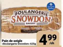Pasquier Pain de seigle Boulangerie Snowdon offer