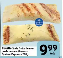 Pasquier Feuilleté de fruits de mer ou de crabe Aliments Québec Express offer