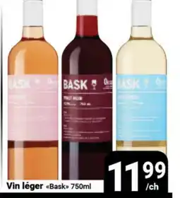 Pasquier Vin léger Bask offer