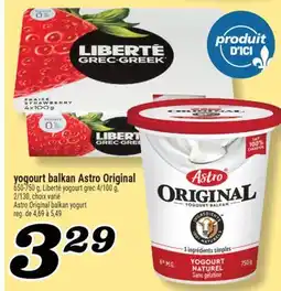 Marché Richelieu YOGOURT BALKAN ASTRO ORIGINAL | ASTRO ORIGINAL BALKAN YOGURT offer