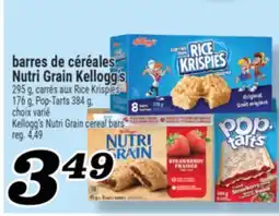 Marché Richelieu BARRES DE CÉRÉALES NUTRI GRAIN KELLOGG'S | KELLOGG'S NUTRI GRAIN CEREAL BARS offer