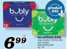 Marché Richelieu EAU PÉTILLANTE BUBLY | BUBLY SPARKLING WATER offer