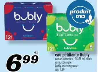 Marché Richelieu EAU PÉTILLANTE BUBLY | BUBLY SPARKLING WATER offer
