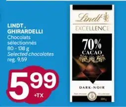 Brunet LINDT , GHIRARDELLI Chocolats sélectionnés offer