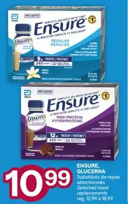 Brunet ENSURE, GLUCERNA Substituts de repas sélectionnés offer