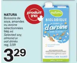 Brunet NATURA Boissons de soya, amandes ou avoine sélectionnées offer