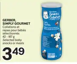 Brunet GERBER, SIMPLY GOURMET Collations et repas pour bébés sélectionnés offer