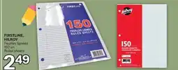Brunet FIRSTLINE, HILROY Feuilles lignées offer