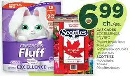 Proxim CASCADES EXCELLENCE, ENVIRO Toilet paper, SCOTTIES Tissues offer