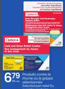 Proxim Option+ Selected pain relief flu or cold symptoms offer