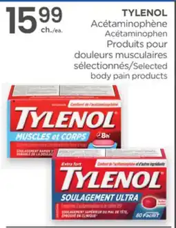 Proxim TYLENOL Acétaminophen Selected body pain products offer