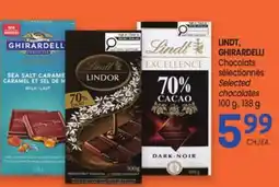 Uniprix LINDT, GHIRARDELLI Chocolats sélectionnés/Selected chocolates offer