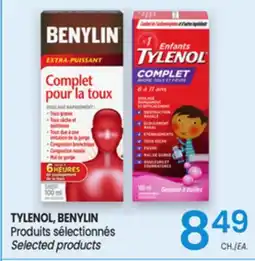 Uniprix TYLENOL, BENYLIN Produits sélectionnés/Selected products offer