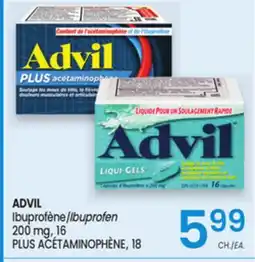 Uniprix ADVIL Ibuprofène/Ibuprofen, PLUS ACÉTAMINOPHÈNE offer