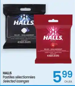 Uniprix HALLS Pastilles sélectionnées/Selected lozenges offer