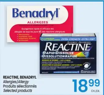 Uniprix REACTINE, BENADRYL Allergies/Allergy offer