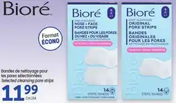 Uniprix BIORE Bandes de nettoyage pour les pores sélectionnées/ Selected cleansing pore strips offer
