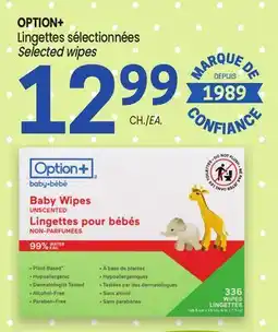 Uniprix OPTION+ Lingettes sélectionnées/Selected wipes offer
