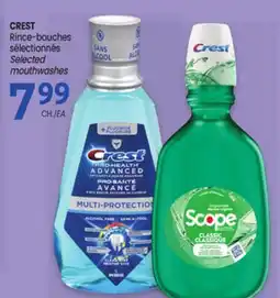 Uniprix CREST Rince-bouches sélectionnés/ Selected mouthwashes offer