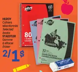 Uniprix HILROY Cahiers sélectionnés, STAEDTLER Gomme à effacer offer
