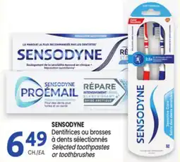 Uniprix SENSODYNE Dentifrices ou brosses à dents sélectionnés/Selected toothpastes or toothbrushes offer