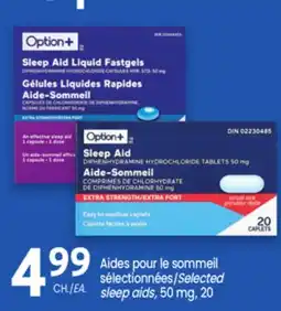 Uniprix Option+ Aides pour le sommeil sélectionnées/Selected sleep aids offer