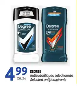 Uniprix DEGREE Antisudorifiques sélectionnés/ Selected antiperspirants offer