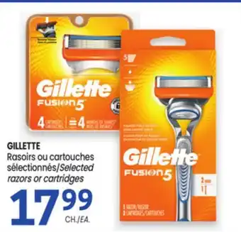 Uniprix GILLETTE Rasoirs ou cartouches sélectionnés/Selected razors or cartridges offer