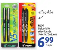 Uniprix PILOT Stylos-bille sélectionnés/Selected ballpens offer