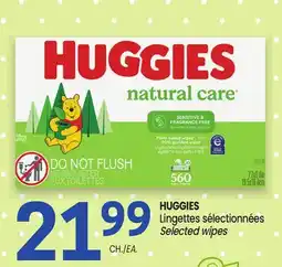 Uniprix HUGGIES Lingettes sélectionnées/ Selected wipes offer