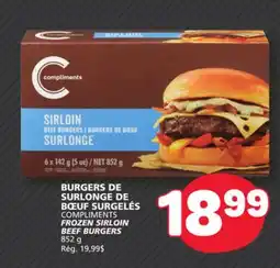 Marché Bonichoix COMPLIMENTS FROZEN SIRLOIN BEEF BURGERS offer