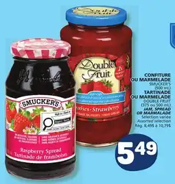 Marché Bonichoix SMUCKER'S JAM, SPREAD OR MARMALADE offer