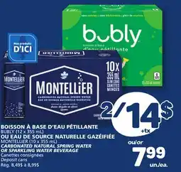 Marché Bonichoix CARBONATED NATURAL SPRING WATER OR SPARKLING WATER BEVERAGE offer