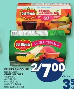 Marché Bonichoix DEL MONTE FRUITS IN CUPS offer