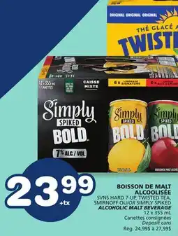 Marché Bonichoix SVNS HARD 7-UP, TWISTED TEA, SMIRNOFF OR SIMPLY SPIKED ALCOHOLIC MALT BEVERAGE offer