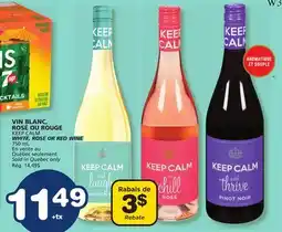 Marché Bonichoix KEEP CALM WHITE, ROSE OR RED WINE offer