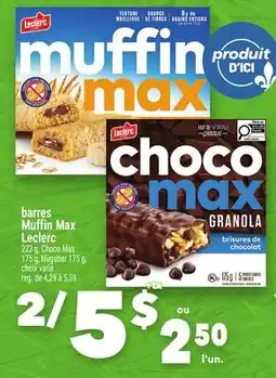 Marche Ami barres Muffin Max Leclerc offer