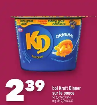 Marche Ami bol Kraft Dinner sur le pouce offer