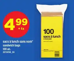 Maxi SACS À LUNCH SANS NOM | SANDWICH BAGS, 100 UN offer