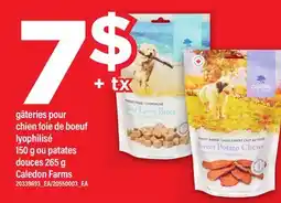 Maxi GÂTERIES POUR CHIEN FOIE DE BOEUF LYOPHILISÉ, 150 G OU PATATES DOUCES, 265 G CALEDON FARMS offer