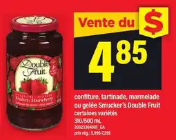 Maxi CONFITURE, TARTINADE, MARMELADE OU GELÉE SMUCKER'S DOUBLE FRUIT, 310/500 ML offer