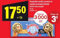 Maxi DRUMSTICK VANILLE CARAMEL ET VANILLE AU FONDANT NESTLÉ, 15 un offer