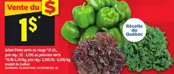 Maxi LAITUE FRISÉE VERTE OU ROUGE OU POIVRONS VERTS offer