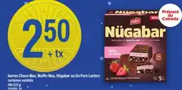 Maxi BARRES CHOCO MAX, MUFFIN MAX, NÜGABAR OU GO PURE LECLERC offer